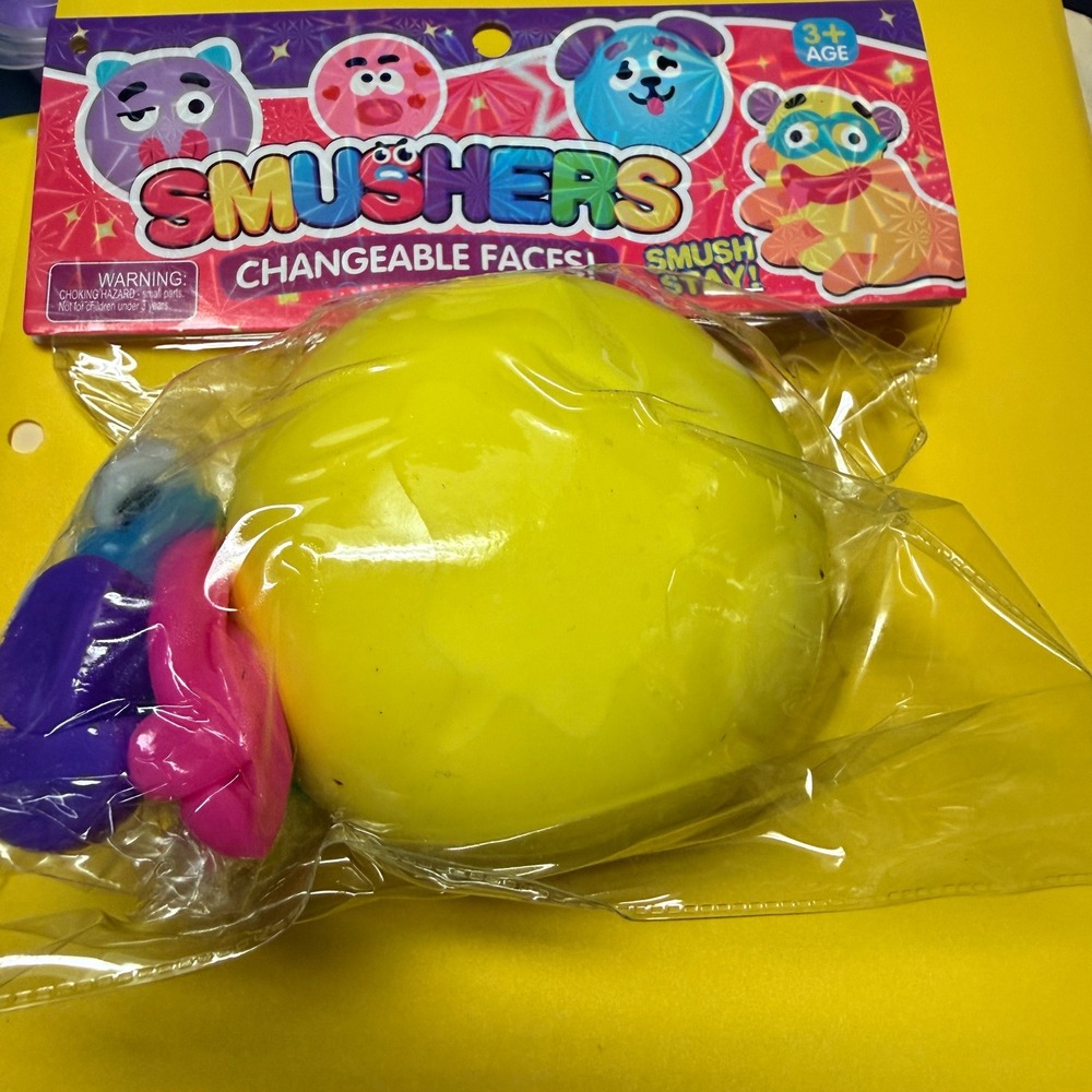 Changeable Faces Toy NEW SEALED Yellow Squishy Sensory Fidget Toy - Picture 2 of 2